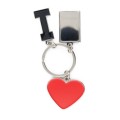 Brelok do kluczy "I love ..." z metalową plakietką | Lydus VA093-32