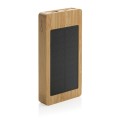 Bambusowy power bank 10000 mAh, ładowarka słoneczna P322.399