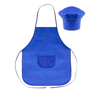 Zestaw małego kucharza, fartuch kuchenny i czapka kucharska, rozmiar dziecięcy | Nedina VA063-04