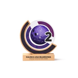 Trofeum szklane drewniane GLOOBI 190x170x45 mm + grawerowanie