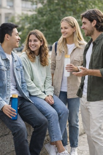 Butelka z recyklingowanego szkła NILLO 500 ml