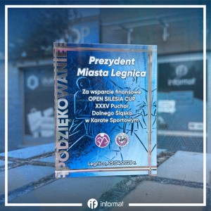 Trofeum kryształowe  C056 + grawerowanie
