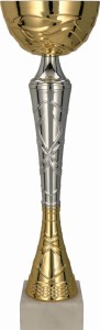 Puchar 9215 C złoto-srebrny H-39 cm R-120 mm + grawerowanie