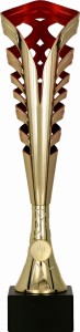 Puchar 9232 B złoto-czerwony H-38 cm + grawerowanie