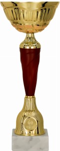 Puchar 9257 G złoto-burgundowy H-21 cm R-80 mm + grawerowanie