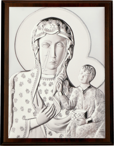 Dyplom drewniany obraz Matka Boska Częstochowska DEW M2/B 305 mm x 230 mm