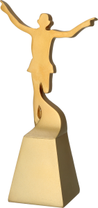 Figurka odlewana biegi RP5013-23/G H-23 cm + grawerowanie