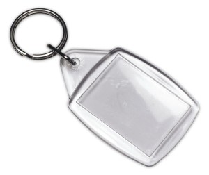 Brelok do kluczy z miejscem na karteczkę z logo V2095-00