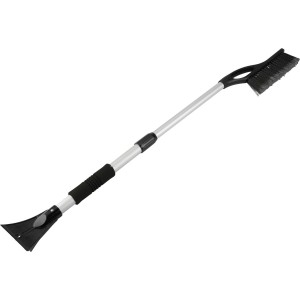 Skrobaczka i miotła do odgarniania śniegu, teleskopowy uchwyt (max. 100 cm) V7740-03