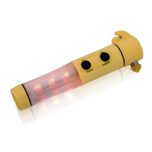 Latarka bezpieczeństwa 1 LED, przecinak do pasów, młotek bezpieczeństwa | Auden V7735-08