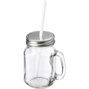 Słoik do picia 480 ml ze słomką V8485-00