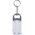 Brelok do kluczy, lampka LED, otwieracz do butelek, miara 1m V9458-02