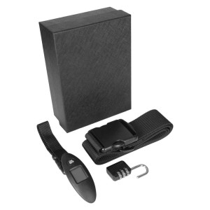 Zestaw podróżny Mauro Conti, cyfrowa waga do bagażu, pas do walizki, kłódka podróżna | Abigail V4999-03