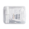 Zestaw w pudełku, pojemnik na płyn do dezynfekcji, maseczka wielokrotnego użytku z miejscem na filtr i jonami srebra V9798-02
