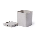Ładowarka bezprzewodowa 5W ze słomy pszenicznej, hub USB 2.0, pojemnik na przybory do pisania, stojak na telefon V0116-00