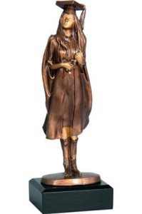 Figurka odlewana szkolnictwo absolwentka RFST2055/BR H-25,5 cm + grawerowanie