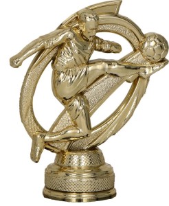 Figurka plastikowa piłka nożna złota B305/G H-9 cm