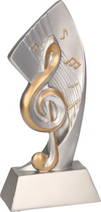 Figurka odlewana muzyka RP2009  H-17,5 cm + grawerowanie