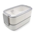 Pudełka śniadaniowe 2 szt., 2x700 ml, sztućce | Cash V7246-02