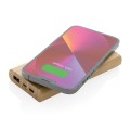 Bambusowy, bezprzewodowy power bank 8000 mAh, ładowarka bezprzewodowa 5W P322.359