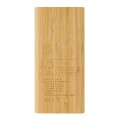 Bambusowy, bezprzewodowy power bank 8000 mAh, ładowarka bezprzewodowa 5W P322.359