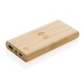 Bambusowy, bezprzewodowy power bank 8000 mAh, ładowarka bezprzewodowa 5W P322.359