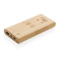 Bambusowy, bezprzewodowy power bank 8000 mAh, ładowarka bezprzewodowa 5W P322.359