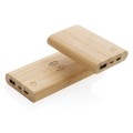 Bambusowy, bezprzewodowy power bank 8000 mAh, ładowarka bezprzewodowa 5W P322.359