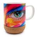 Kubek ceramiczny 370 ml, korkowy element | Kate V8297-02