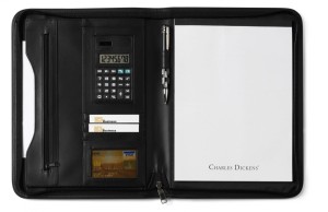 Teczka konferencyjna ok. A4 Charles Dickens® z notatnikiem i kalkulatorem V2383-03