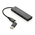 Hub USB 2.0 z USB C, aluminium z recyklingu P308.682