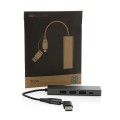 Hub USB 2.0 z USB C, aluminium z recyklingu P308.682