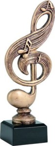 Figurka odlewana muzyka RTY3859 B/BR H-22,5 cm + grawerowanie