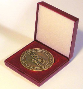 Etui na medal ekskluzywne 60 mm bordo