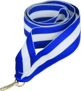 Wstążka szeroka 22 mm niebiesko-biało-niebieska V2-BL/W/BL