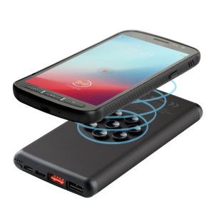 Bezprzewodowy power bank 10000 mAh Mauro Conti z przyssawkami, ładowarka bezprzewodowa 10W | Stef V4833-03