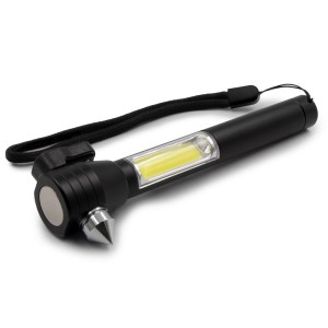 Latarka bezpieczeństwa 1 LED COB, przecinak do pasów, młotek bezpieczeństwa | Flint V0925-03