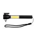 Latarka bezpieczeństwa 1 LED COB, przecinak do pasów, młotek bezpieczeństwa | Flint V0925-03