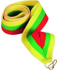 Wstążka wąska 11 mm czerwono-zielono-żółta V8-R/GN/Y