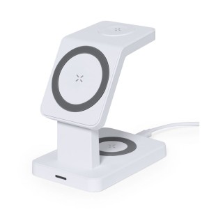 Magnetyczna ładowarka bezprzewodowa 15W, 3 w 1, stojak na telefon V1351-02