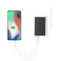 Power bank 5000 mAh ze słomy pszenicznej, ładowarka słoneczna V1353-00