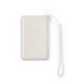 Power bank 5000 mAh ze słomy pszenicznej, ładowarka słoneczna V1353-00