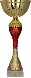 Puchar 9270 G złoto-czerwony H-21 cm R-80 mm + grawerowanie 