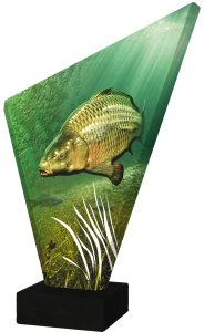 Trofeum szklane wędkarstwo TG1-C/FIS3 23,5 cm + grawerowanie