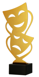 Statuetka  metalowa teatr IML-THE H-21 cm + grawerowanie