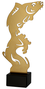 Statuetka  metalowa wędkarstwo-karp IML-FIS1 H-21 cm + grawerowanie