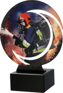 Statuetka  metalowa straż pożarna WR-FIR B H-20 cm + grawerowanie