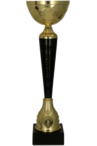 Puchar 9289 D złoto-czarny H-33,5 cm R-100 mm + grawerowanie