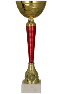 Puchar 9290 B złoto-czerwony H-38,5 cm R-120 mm + grawerowanie