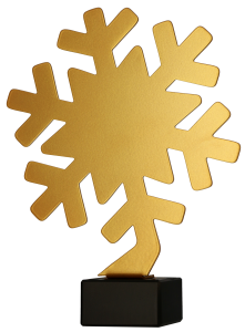 Statuetka metalowa zima IML-SNO3 H-21 cm + grawerowanie